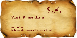 Visi Armandina névjegykártya